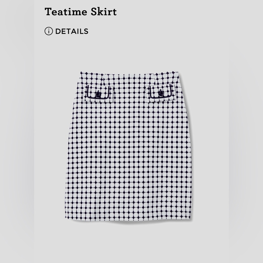 NWOT Cabi Teatime Skirt- #6570; size 4